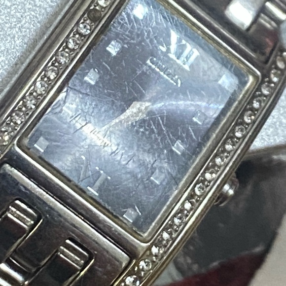 Silver  Citizen Eco Drive Watch with crystalline Accents main image 12